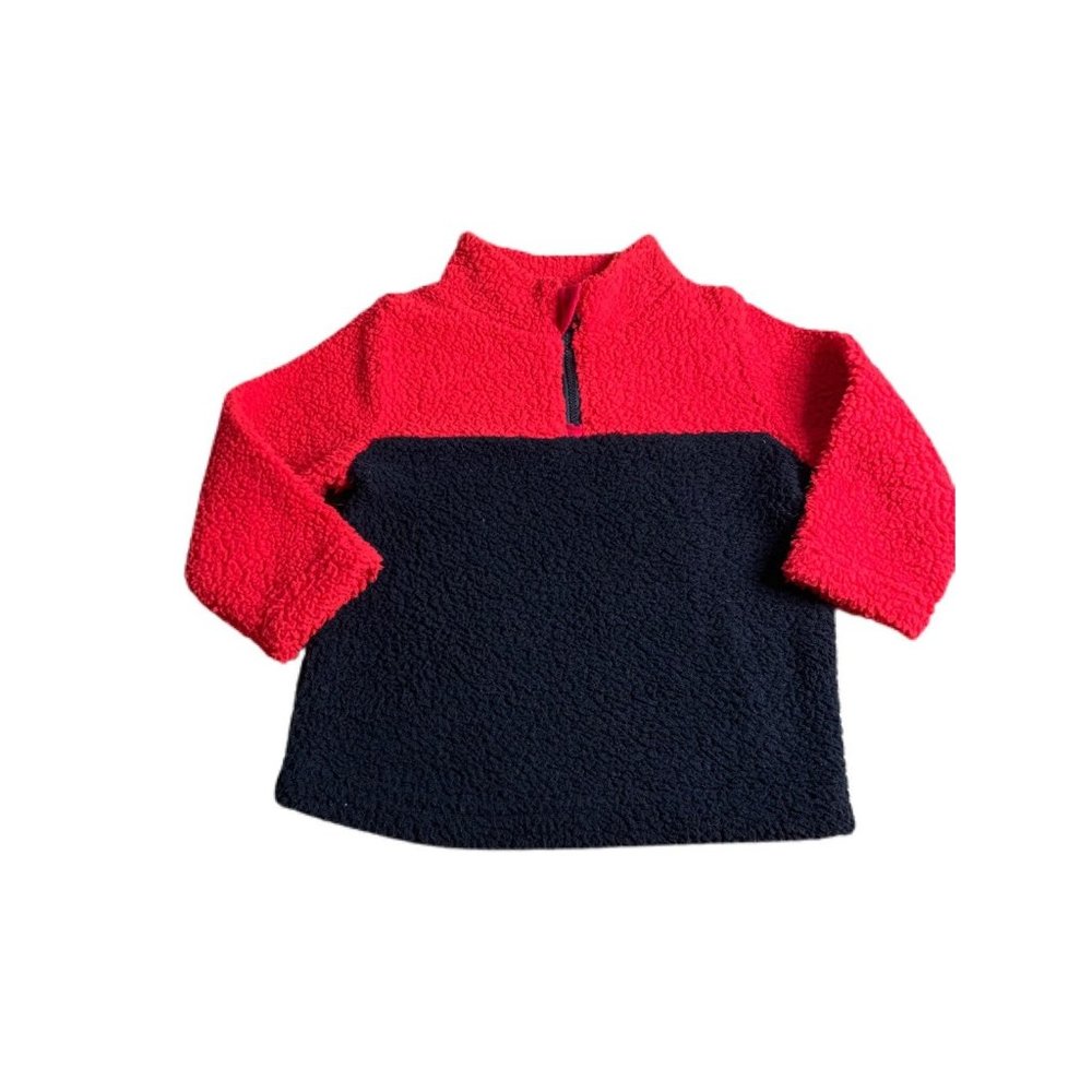Jumping Beans Toddler Red Black Fleece Pullover 18M